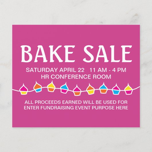 bake sale retro flyers (Achterkant)