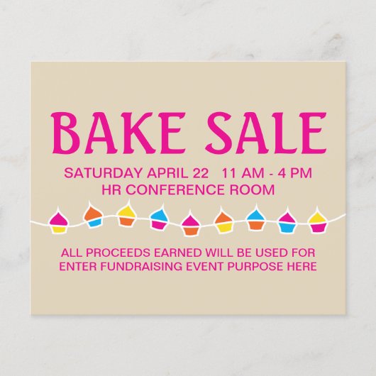 bake sale retro flyers (Voorkant)