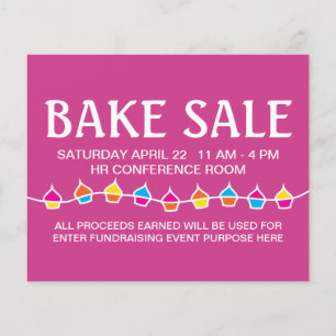 bake sale retro flyers