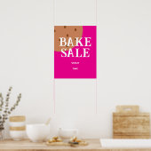 Bake Sale Sign, Schattigee Bake Sale Aankondiging, Poster (Keuken)