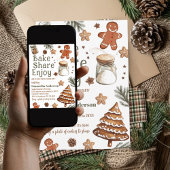 Bake Share Geniet van  groene & bruine kerst Kaart