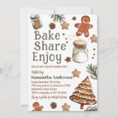 Bake Share Geniet van  groene & bruine kerst Kaart (Voorkant)