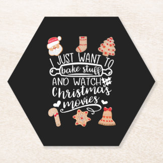Bake Stuff en kerstfilms bekijken Kartonnen Onderzetters