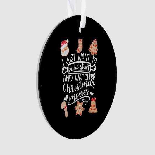 Bake Stuff en kerstfilms bekijken Ornament (voorkant)