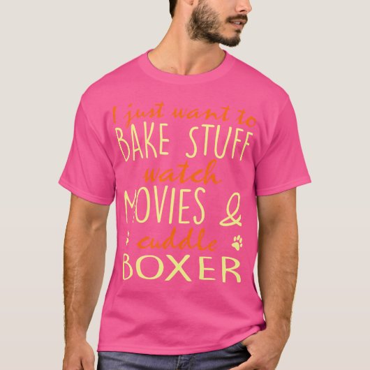 Bake Stuff Horloge Films Knuffel Boxer Gift Tshirt (Voorkant)