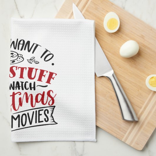 Bake Stuff kerstfilms bekijken Theedoek (Quarter Fold)