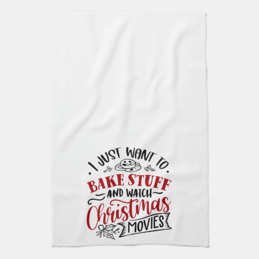 Bake Stuff kerstfilms bekijken Theedoek (Verticaal)