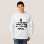 BAKE STUFF WATCH CHRISTMAS MOVIES T-SHIRT (Voorkant volledig)
