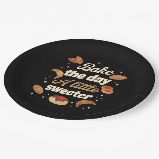 Bake the day a little sweeter papieren bordje (Gekanteld)