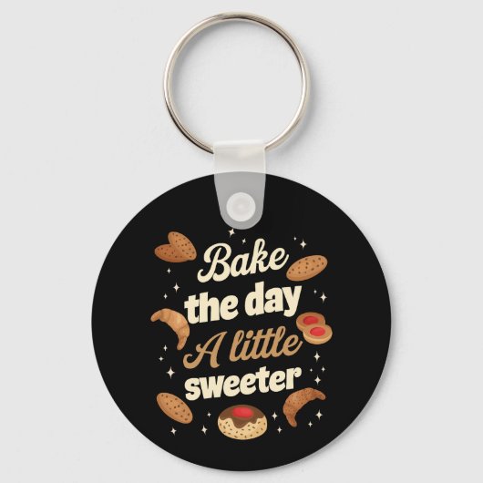 Bake the day a little sweeter sleutelhanger (Voorkant)