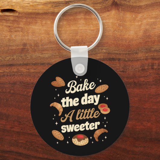Bake the day a little sweeter sleutelhanger (Achterkant)