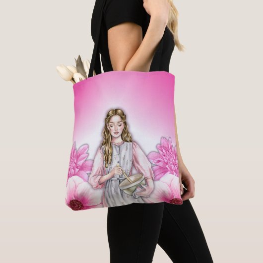 Bake the World Bloom - Super Schattigee Bloemenbak Tote Bag (Dichtbij)