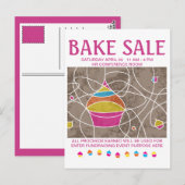bake-verkoop vliegers briefkaart (Voorkant / Achterkant)