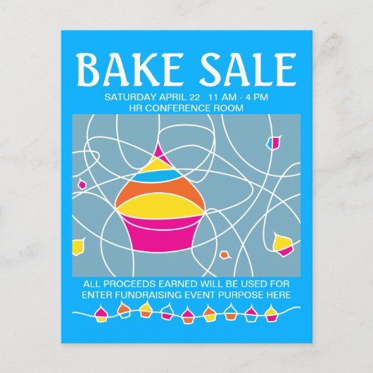 bake-verkoop vliegers flyer (Voorkant)
