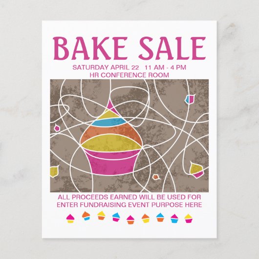 bake-verkoop vliegers flyer (Voorkant)