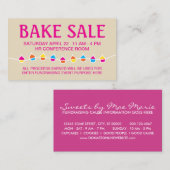 bake-verkoop vliegers visitekaartje (Voorkant / Achterkant)