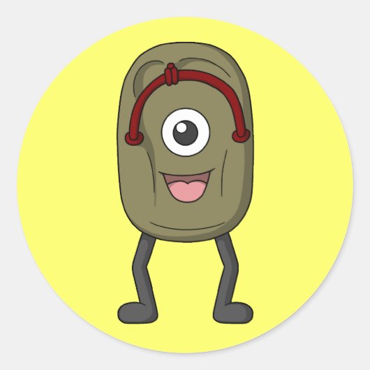 Bake-zouri (Ghost Sandal) Ronde Sticker (Voorkant)