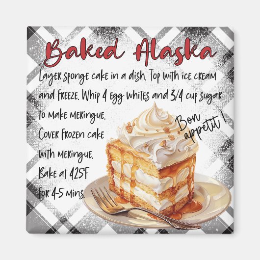 Baked Alaska Recipe Magneet (Voorkant)
