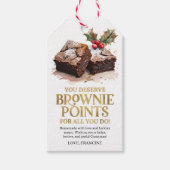 Baked Brownies Christmas Holiday Sweet Treat Cadeaulabel (Voorkant)