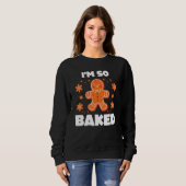 Baked Gingerbread Man Costume Christmas Cookie Trui (Voorkant volledig)