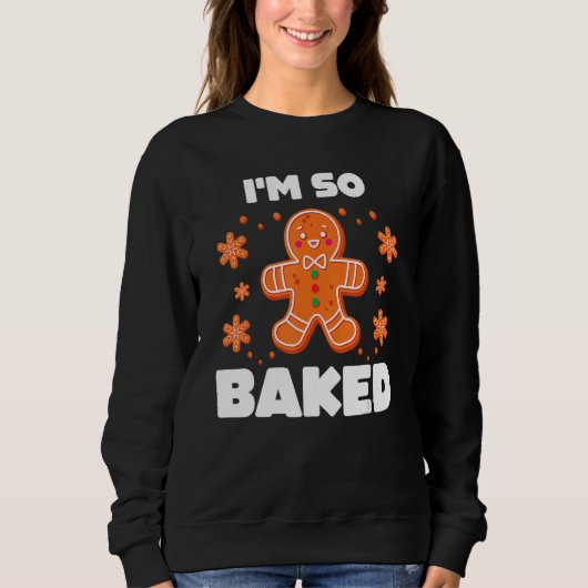 Baked Gingerbread Man Costume Christmas Cookie Trui (Voorkant)