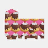 Baked Goods Custom Tent Favor Box Roze Bedankdoosjes (Uitgevouwen)