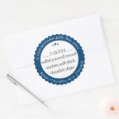 Baked Goods Rond Cadeauetiket Sticker Circle Navy (Envelop)