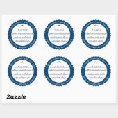 Baked Goods Rond Cadeauetiket Sticker Circle Navy (Vel)