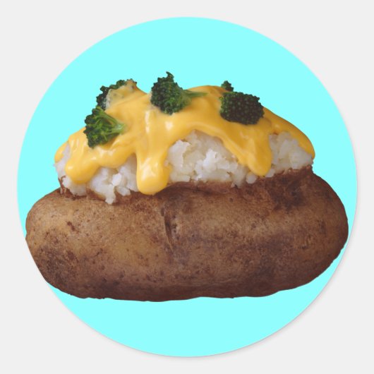 Baked Potato Ronde Sticker (Voorkant)