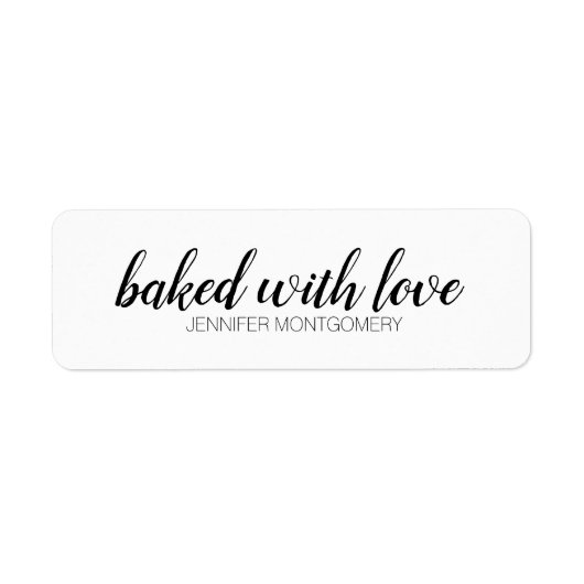 Baked with Love Etiket (Voorkant)
