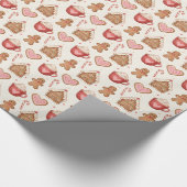 Baked with Love Gingerbread Wrap Cadeaupapier (Hoek)