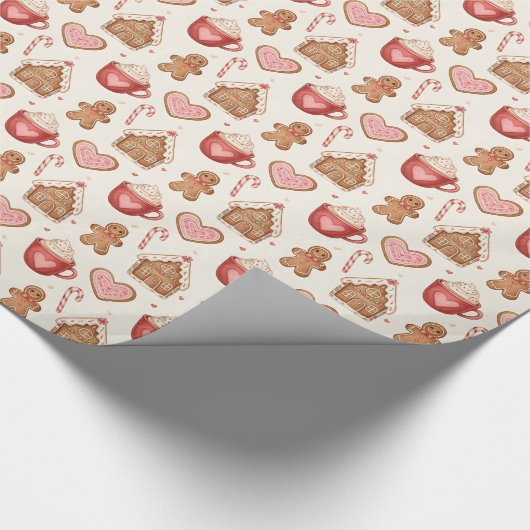 Baked with Love Gingerbread Wrap Cadeaupapier (Hoek)