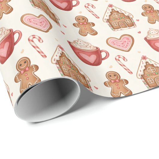 Baked with Love Gingerbread Wrap Cadeaupapier (Rol Hoek)
