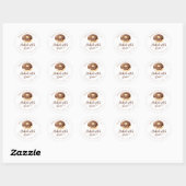 Baked with Love Kawaii Chocolate Donut Ronde Sticker (Vel)