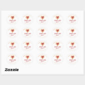 Baked with Love Kawaii Heart Cookie Watercolor Ronde Sticker (Vel)