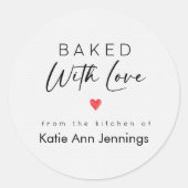 Baked With Love Label From the Kitchen Of Sticker (Voorkant)