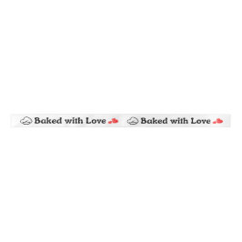 Baked with Love Printed Satin Ribbon Roll Satijnen Lint