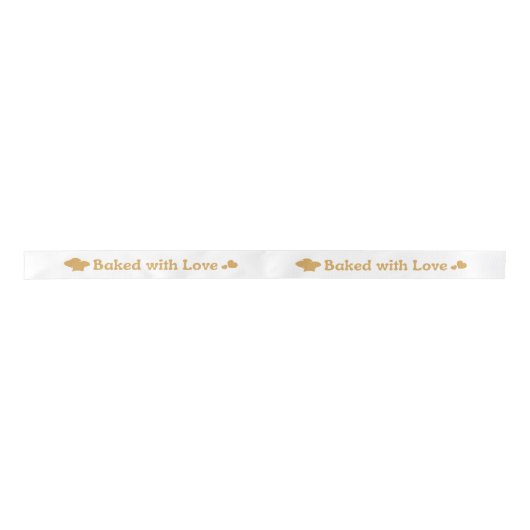Baked With Love Pronted Satin Ribbon Roll Satijnen Lint (Voorkant)