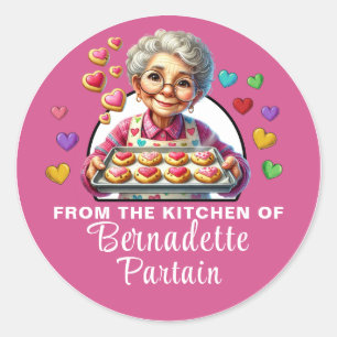 Baked with Love Ronde Sticker