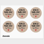 Baked with Love Ronde Sticker (Vel)