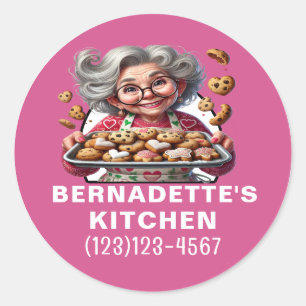 Baked with Love Ronde Sticker