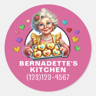 Baked with Love Ronde Sticker