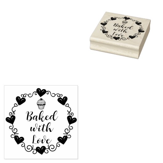 Baked with Love Rubberstempel (Gestempeld)