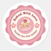 Baked With Love Sticker (Voorkant)
