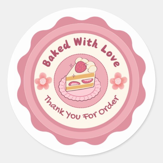 Baked With Love Sticker (Voorkant)