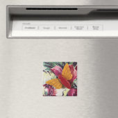 Bakeliet Vlinder op stof Magneet (Insitu (Vaatwasser))