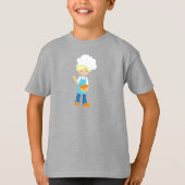 Baken, bakker, gebak, gebak, luffe jongen, blond h t-shirt (Voorkant)