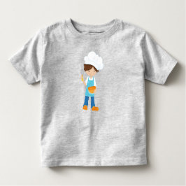 Baken, bakker, gebak, gebak, tong, bruin haar kinder shirts