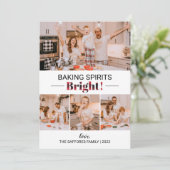 Baken geeft een heldere kerstfotokaart voor feestd feestdagenkaart (Staand voorkant)