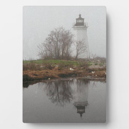 Baken in de mist fotoplaat